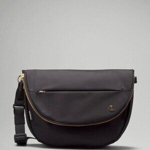 lululemon athletica Black Crossbody Bag with Gold Hardware